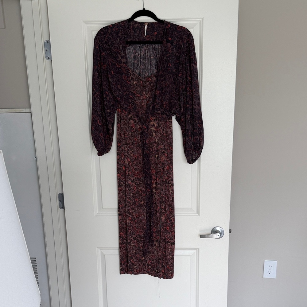 Free People Multicolor Floral Midi Dress